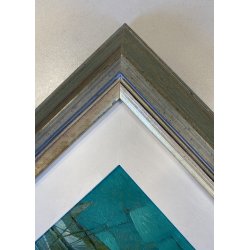 QUADRO DIPINTO OLIO Mario Tosi  COMPOSIZIONE ASTRATTA PESCI BRICOLE VENEZIA '900