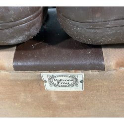 DIVANO Frau DUE POSTI Tito Agnoli Poppy DESIGN 1970 LEGNO PELLE ITALY SPACE AGE