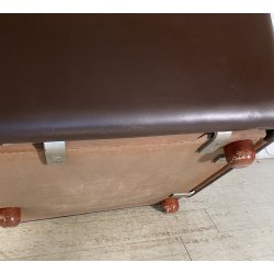 DIVANO Frau DUE POSTI Tito Agnoli Poppy DESIGN 1970 LEGNO PELLE ITALY SPACE AGE