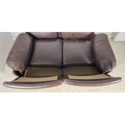 DIVANO Frau DUE POSTI Tito Agnoli Poppy DESIGN 1970 LEGNO PELLE ITALY SPACE AGE