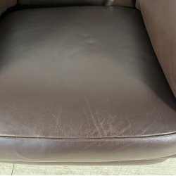 POLTRONA Frau Tito Agnoli MOD. Poppy DESIGN 1970 LEGNO PELLE ITALY SPACE AGE