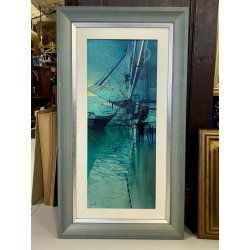 QUADRO DIPINTO OLIO ASTRATTO Mario Tosi  COMPOSIZIONE PESCI BRICOLE VENEZIA '900