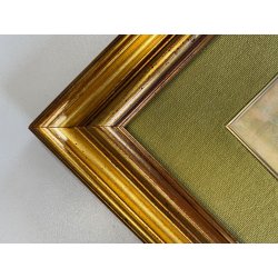 QUADRO DIPINTO OLIO N. Stucchi NATURA MORTA BOUQUET FIORI di IBISCO VIOLA '900