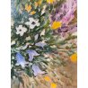 QUADRO DIPINTO OLIO N. Stucchi NATURA MORTA BOUQUET FIORI di CAMPO in VASO '900