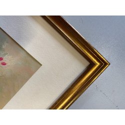 QUADRO DIPINTO OLIO N. Stucchi NATURA MORTA BOUQUET FIORI di CAMPO in VASO '900
