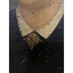 ANTICO DIPINTO OLIO TELA RITRATTO FEMMINILE SIGNORA NOBILDONNA EPOCA '800