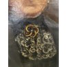 ANTICO DIPINTO OLIO TELA RITRATTO FEMMINILE GENTILDONNA SIGNORA EPOCA 800