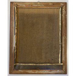 ANTICO DIPINTO OLIO TELA RITRATTO MASCHILE NOBILUOMO SIGNORE EPOCA '800