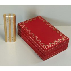 Must de Cartier ACCENDINO TASCA Santos VINTAGE LIGHTER BRIQUET argento oro BOX
