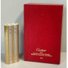 Must de Cartier ACCENDINO TASCA Santos VINTAGE LIGHTER BRIQUET argento oro BOX