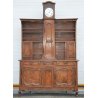 ANTICA CREDENZA ALZATA Luigi XV PROVENZALE MORBIER legno NOCE INTARSIATO 1800