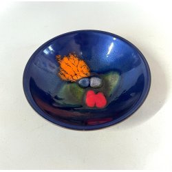 piccola SCULTURA CIOTOLA RAME SMALTATO Studio Laurana PESARO GRAN FUOCO piattino