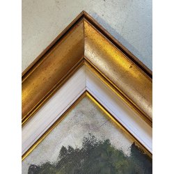 GRANDE QUADRO OLIO Bedo "Lago di Montorfano" PAESAGGIO LACUSTRE BRIANZA 1979