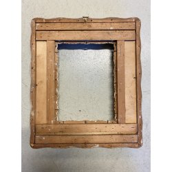 COPPIA CORNICE ANTICA SAGOMATA COLOR AVORIO ORO