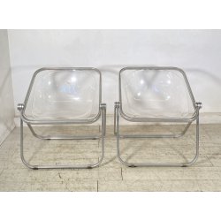 COPPIA POLTRONA SEDIA PIEGHEVOLE PLONA Giancarlo Piretti 1971 ANONIMA CASTELLI