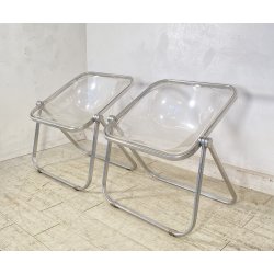 COPPIA POLTRONA SEDIA PIEGHEVOLE PLONA Giancarlo Piretti 1971 ANONIMA CASTELLI