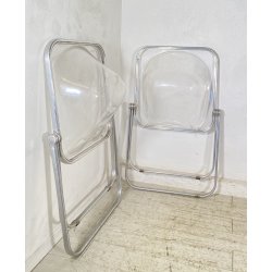 COPPIA POLTRONA SEDIA PIEGHEVOLE PLONA Giancarlo Piretti 1971 ANONIMA CASTELLI