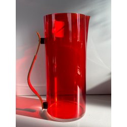 SET BROCCA 6 BICCHIERI SOFT DRINK ACRILICO ROSSO TRASPARENTE Guzzini MID CENTURY