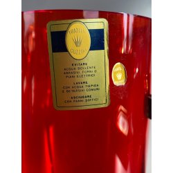 SET BROCCA 6 BICCHIERI SOFT DRINK ACRILICO ROSSO TRASPARENTE Guzzini MID CENTURY