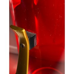 SET BROCCA 6 BICCHIERI SOFT DRINK ACRILICO ROSSO TRASPARENTE Guzzini MID CENTURY