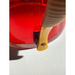 SET BROCCA 6 BICCHIERI SOFT DRINK ACRILICO ROSSO TRASPARENTE Guzzini MID CENTURY