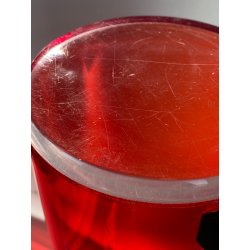 SET BROCCA 6 BICCHIERI SOFT DRINK ACRILICO ROSSO TRASPARENTE Guzzini MID CENTURY