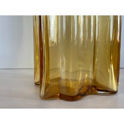 VASO MODERNISTA VETRO AMBRATO DESIGN Alvar Aalto LITTALA FINLANDIA '900 - 28cm/h