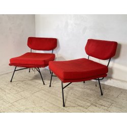 COPPIA POLTRONA BBPR "Elettra" Arflex DESIGN 1953 METALLO DUE SEDIE VINTAGE