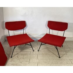 COPPIA POLTRONA BBPR "Elettra" Arflex DESIGN 1953 METALLO DUE SEDIE VINTAGE