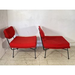 COPPIA POLTRONA BBPR "Elettra" Arflex DESIGN 1953 METALLO DUE SEDIE VINTAGE