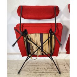 COPPIA POLTRONA BBPR "Elettra" Arflex DESIGN 1953 METALLO DUE SEDIE VINTAGE