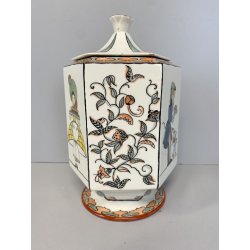 Guido Andlovitz VASO con COPERCHIO CERAMICA Lavenia "Monza 27" RESTAURI 1938