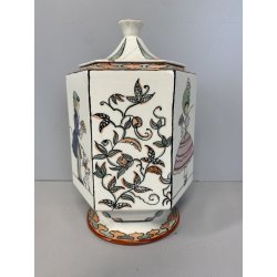 Guido Andlovitz VASO con COPERCHIO CERAMICA Lavenia "Monza 27" RESTAURI 1938