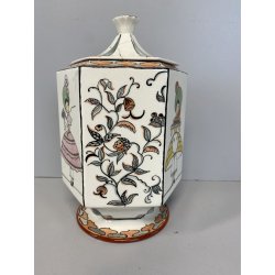 Guido Andlovitz VASO con COPERCHIO CERAMICA Lavenia "Monza 27" RESTAURI 1938