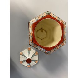 Guido Andlovitz VASO con COPERCHIO CERAMICA Lavenia "Monza 27" RESTAURI 1938