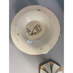 Guido Andlovitz VASO con COPERCHIO CERAMICA Lavenia "Monza 27" RESTAURI 1938