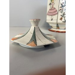 Guido Andlovitz VASO con COPERCHIO CERAMICA Lavenia "Monza 27" RESTAURI 1938