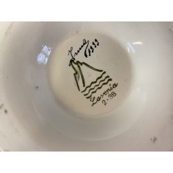 Guido Andlovitz VASO con COPERCHIO CERAMICA Lavenia "Monza 27" RESTAURI 1938