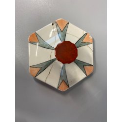 Guido Andlovitz VASO con COPERCHIO CERAMICA Lavenia "Monza 27" RESTAURI 1938