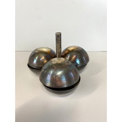 POSACENERE SVUOTATASCHE LINO SABATTINI METALLO ARGENTATO SFERE DESIGN VINTAGE