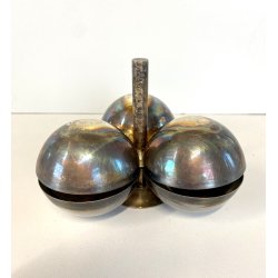 POSACENERE SVUOTATASCHE LINO SABATTINI METALLO ARGENTATO SFERE DESIGN VINTAGE