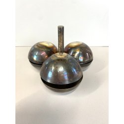 POSACENERE SVUOTATASCHE LINO SABATTINI METALLO ARGENTATO SFERE DESIGN VINTAGE