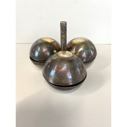 POSACENERE SVUOTATASCHE LINO SABATTINI METALLO ARGENTATO SFERE DESIGN VINTAGE