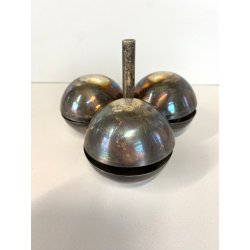 POSACENERE SVUOTATASCHE LINO SABATTINI METALLO ARGENTATO SFERE DESIGN VINTAGE