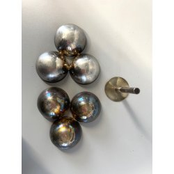 POSACENERE SVUOTATASCHE LINO SABATTINI METALLO ARGENTATO SFERE DESIGN VINTAGE