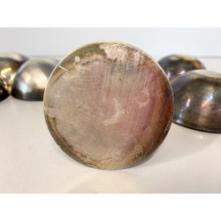 POSACENERE SVUOTATASCHE LINO SABATTINI METALLO ARGENTATO SFERE DESIGN VINTAGE