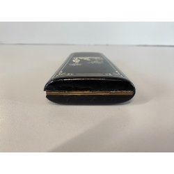 ANTICA SCATOLA SET CUSTODIA CUCITO BOITE à COUTURE BACHELITE DECORO INTARSIATO