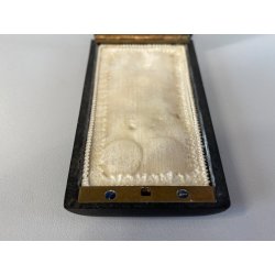 ANTICA SCATOLA SET CUSTODIA CUCITO BOITE à COUTURE BACHELITE DECORO INTARSIATO