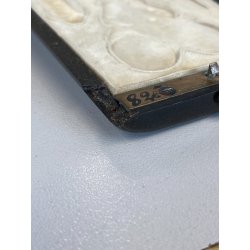 ANTICA SCATOLA SET CUSTODIA CUCITO BOITE à COUTURE BACHELITE DECORO INTARSIATO