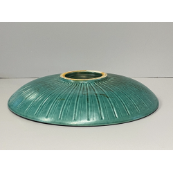 PIATTO DECORATIVO CERAMICA Gustavsberg Wilhem Kåge "Argenta" VERDE PESCI ø 31 cm